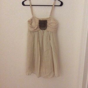 Tan and bronze dress